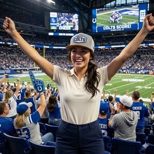 '47 Brand Indianapolis Colts Hat Women Gray/Brown Trucker SnapBack F-DROVR14WMP